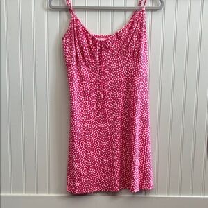 American Eagle Spaghetti Strap Pink Cotton Dress